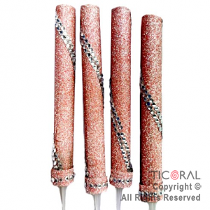 BENGALA CON STRASS ROSA BEBE BRILLITO Y CRISTAL X 1